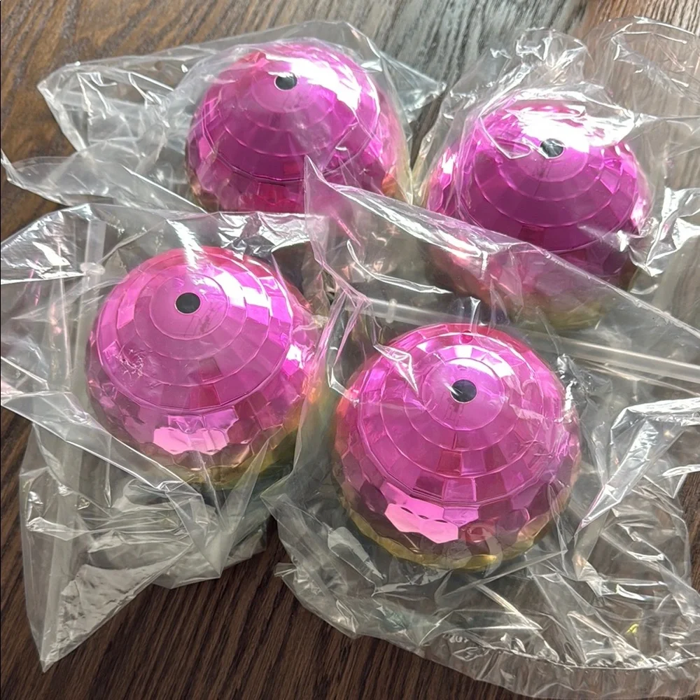 Colorful Disco Ball Party Cups (4-pack)